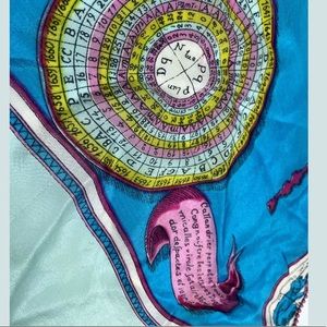 Vintage Silk Nautical Print Scarf